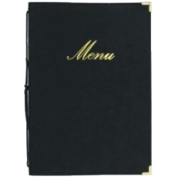 Protège-menu Classique A4 Noir - (4 pages A4)