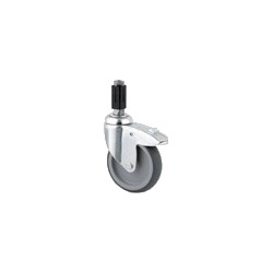 Kit 4 roues pivotantes pour tubes avec frein