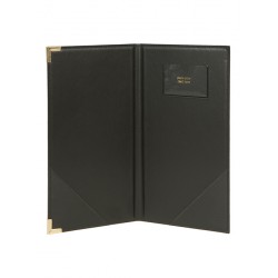 Porte-addition Classique 23x13cm simili cuir noir