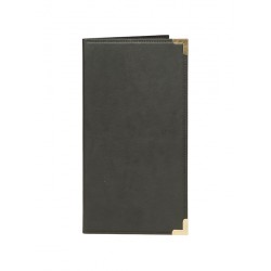 Porte-addition Classique 23x13cm simili cuir noir