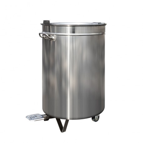 Poubelle inox, 95L, Pro Inox
