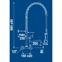 Plonge inox esp LV L1200XP600XH850MM EG gauche 1 bac  Plonges inox esp.  lave-vaisselle par ProInox Cuisto Dépôt