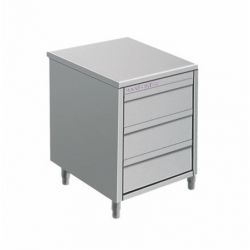 Meuble inox 3 tiroirs Prof.600