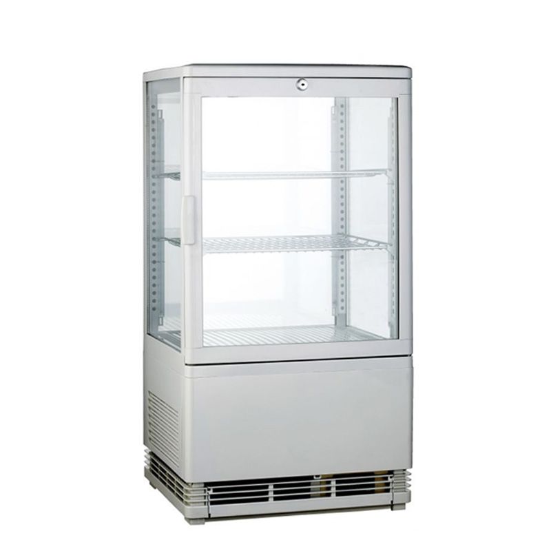 Mini vitrine réfrigérée à poser blanche 78 Litres