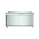 Meuble bas inox adossé L1800XP700XH850MM
