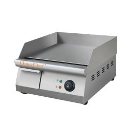 Plaque à snacker electrique chrome QuickChef lisse L400