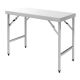 Table inox pliante L1200xP600xH850mm