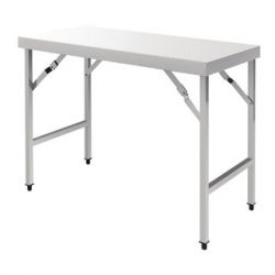 Table inox pliante L1200xP600xH850mm
