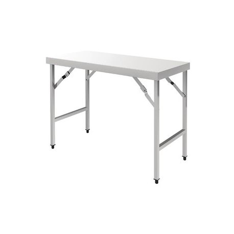 Table inox pliante L1200xP600xH850mm