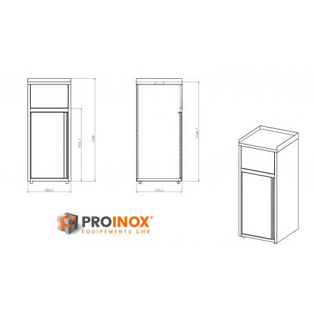 Poubelle snack inox - v3