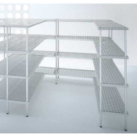 Rayonnage pour chambre froide 4 niveaux 1500x500xH1800mm - v5