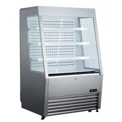 Vitrine réfrigérée inox L920mm +2-+8°C libre service