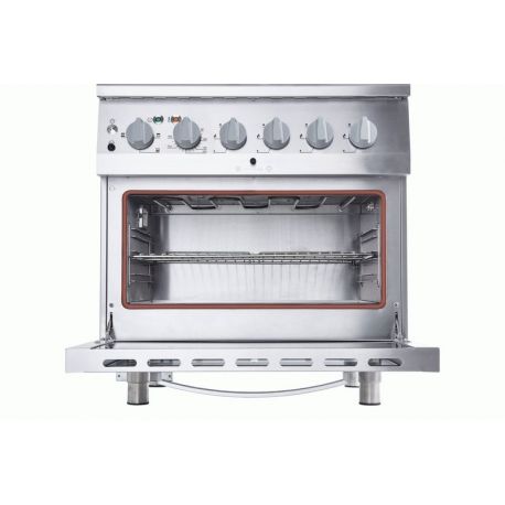 Fourneau 4 feux gaz sur four électrique statique GN2/1 - v3