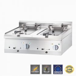 Friteuse électrique double 2x10L à poser