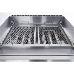Grill pierre de lave à gaz double grille type V sur coffre - v2