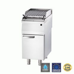 Grill pierre de lave à gaz simple, grille type V sur coffre