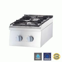 Plaque de cuisson pro top 2 feux vifs gaz gamme 600