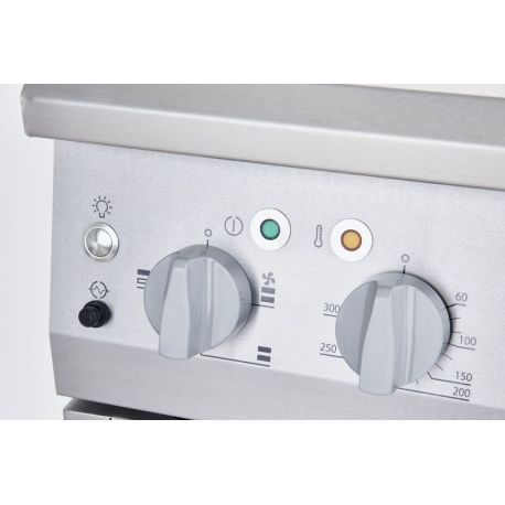 Fourneau 4 feux gaz sur four électrique ventilé GN1/1 - 600x400