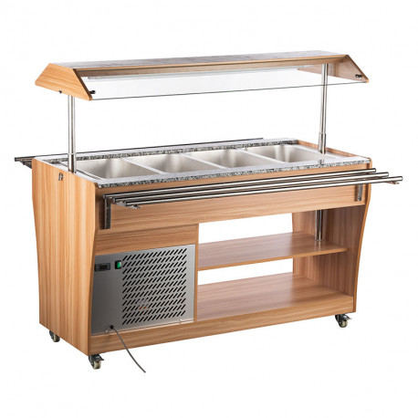 Buffet Central Réfrigéré Mobile - 4 x GN1/1