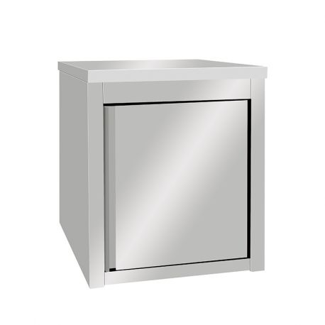 Meuble bas inox central à porte battante 600x600x850mm - v1