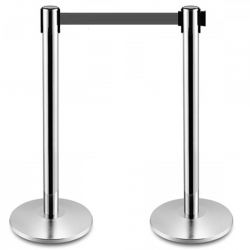 Séparateur de file d'attente inox - 2 mètres