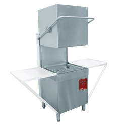 Lave vaisselle capot avec tables inox entree et sortie