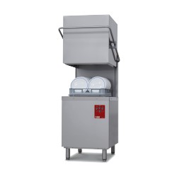 Lave vaisselle capot avec tables inox entree et sortie