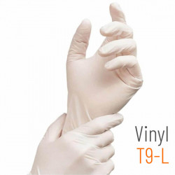 Gants en vinyle médicaux taille L - 100 pièces