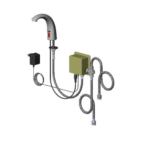 Robinet mitigeur électronique en fonte chromé - v4