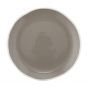 Assiette coupe plate ronde taupe porcelaine Ø 21 cm (6p.)