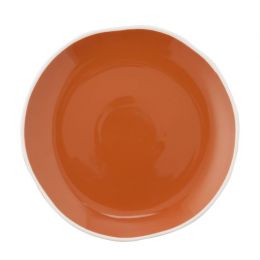 Assiette coupe plate ronde terracotta porcelaine Ø 21 cm Rim(6p.)