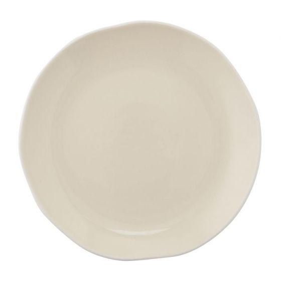 Assiette coupe plate ronde vanille porcelaine Ø 27 cm Rim(3p.)