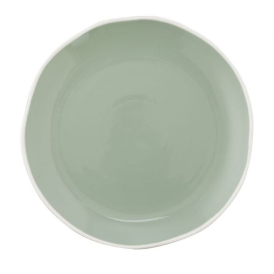 Assiette coupe plate ronde vert d'eau porcelaine Ø 27 cm Rim(3p.)