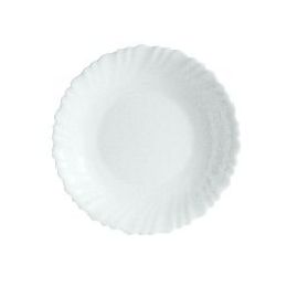 Assiette creuse ronde blanc verre Ø 21 cm Feston(6p.)