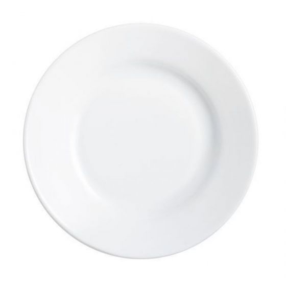 Assiette creuse ronde blanc verre Ø 22,50 cm Restaurant Blanc(6p.) - v2