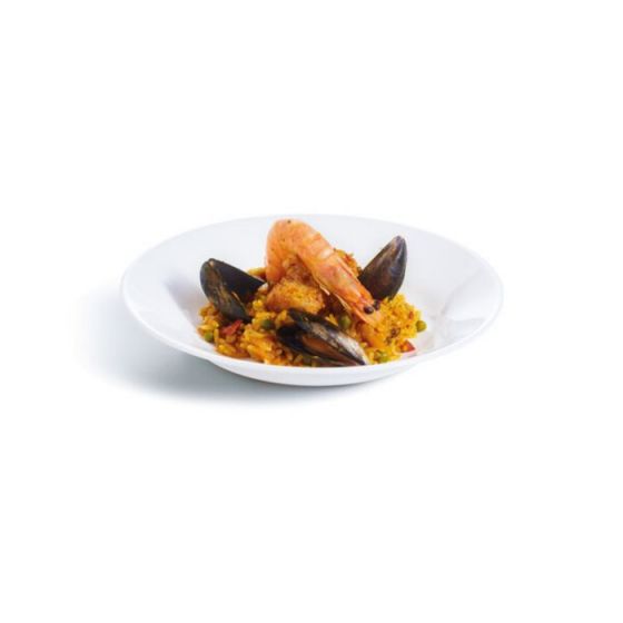 Assiette creuse ronde blanc verre Ø 22,50 cm Restaurant Blanc(6p.) - v3