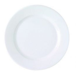 Assiette plate rond blanc porcelaine Ø 24 cm(12p.)