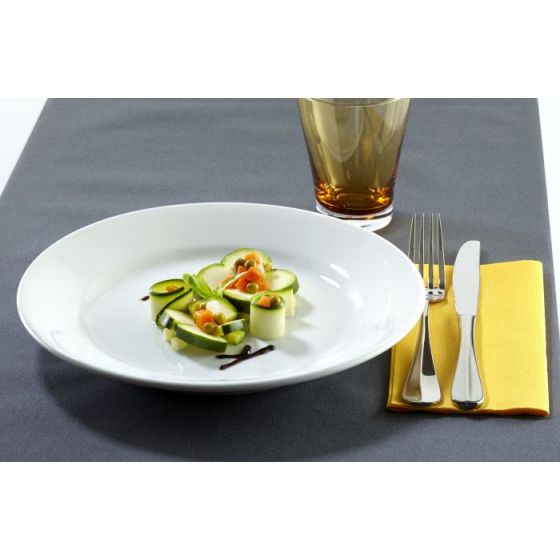 Assiette plate rond blanc porcelaine Ø 26 cm(12p.) - v2