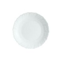 Assiette plate rond blanc verre Ø 19 cm Feston(6p.)