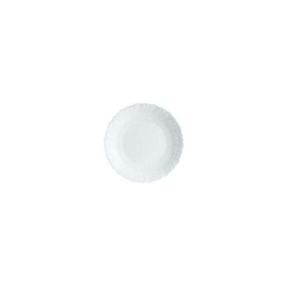 Assiette plate rond blanc verre Ø 19 cm Feston(6p.)