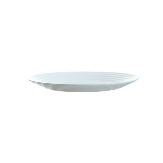 Assiette plate rond blanc verre Ø 19 cm Stairo(6p.) - v2