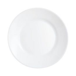 Assiette plate ronde blanc verre Ø 19 cm Restaurant Blanc(6p.)