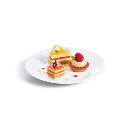 Assiette plate ronde blanc verre Ø 19 cm Restaurant Blanc(6p.) - v3