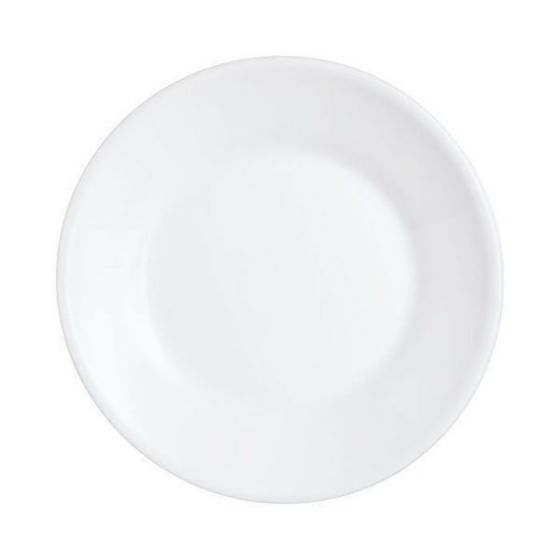 Assiette plate ronde blanc verre Ø 23,50 cm Restaurant Blanc (6p.)