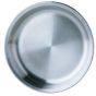 Plateau à fruits de mer rond gris inox Ø 28 cm