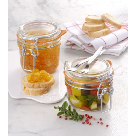 Bocal hermétique rond transparent verre Ø 8,30 cm Fido(6p.) - v3