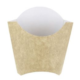 Pochette à frites beige Ø 13,50 cm 45 cl(100 pièces)
