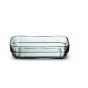 Ravier rectangulaire transparent verre 14 cm Empilable (3p.)