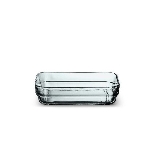 Ravier rectangulaire transparent verre 14 cm Empilable (3p.)