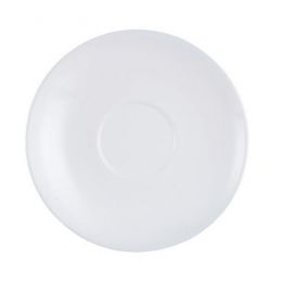 Sous-tasse à déjeuner ronde blanc verre Ø 15,30 cm Restaurant Blanc(6p.)